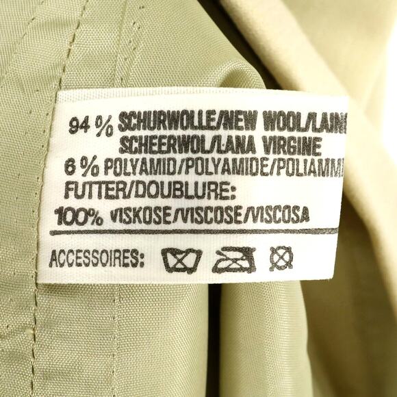 Louis Feraud Skirt Womens 8 Beige Gold Wool Blend Lined Pencil Back Zip Vintage - Picture 6 of 12